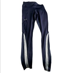 Under armour blue leggings with white detail